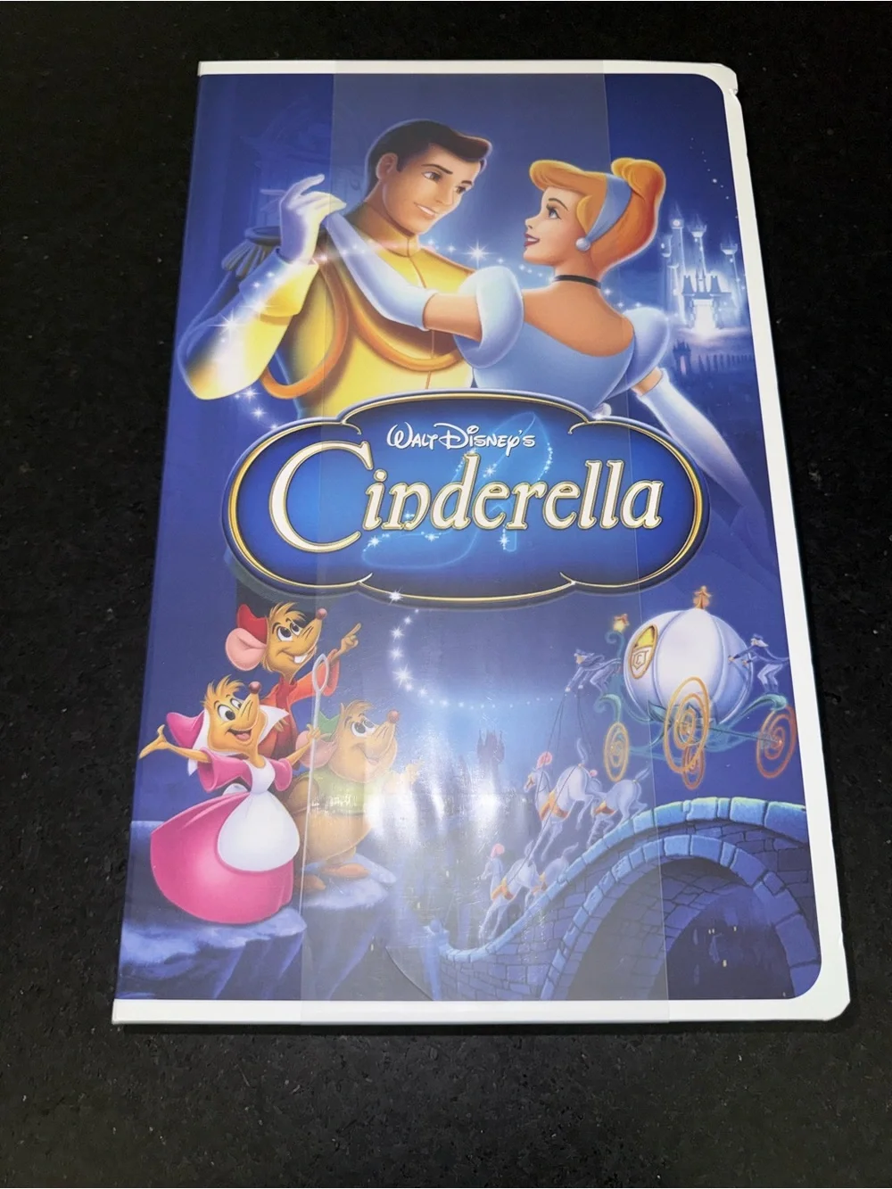 NEW SEALED Disney CINDERELLA VHS Boxed Silk Touch Throw Blanket 50×70